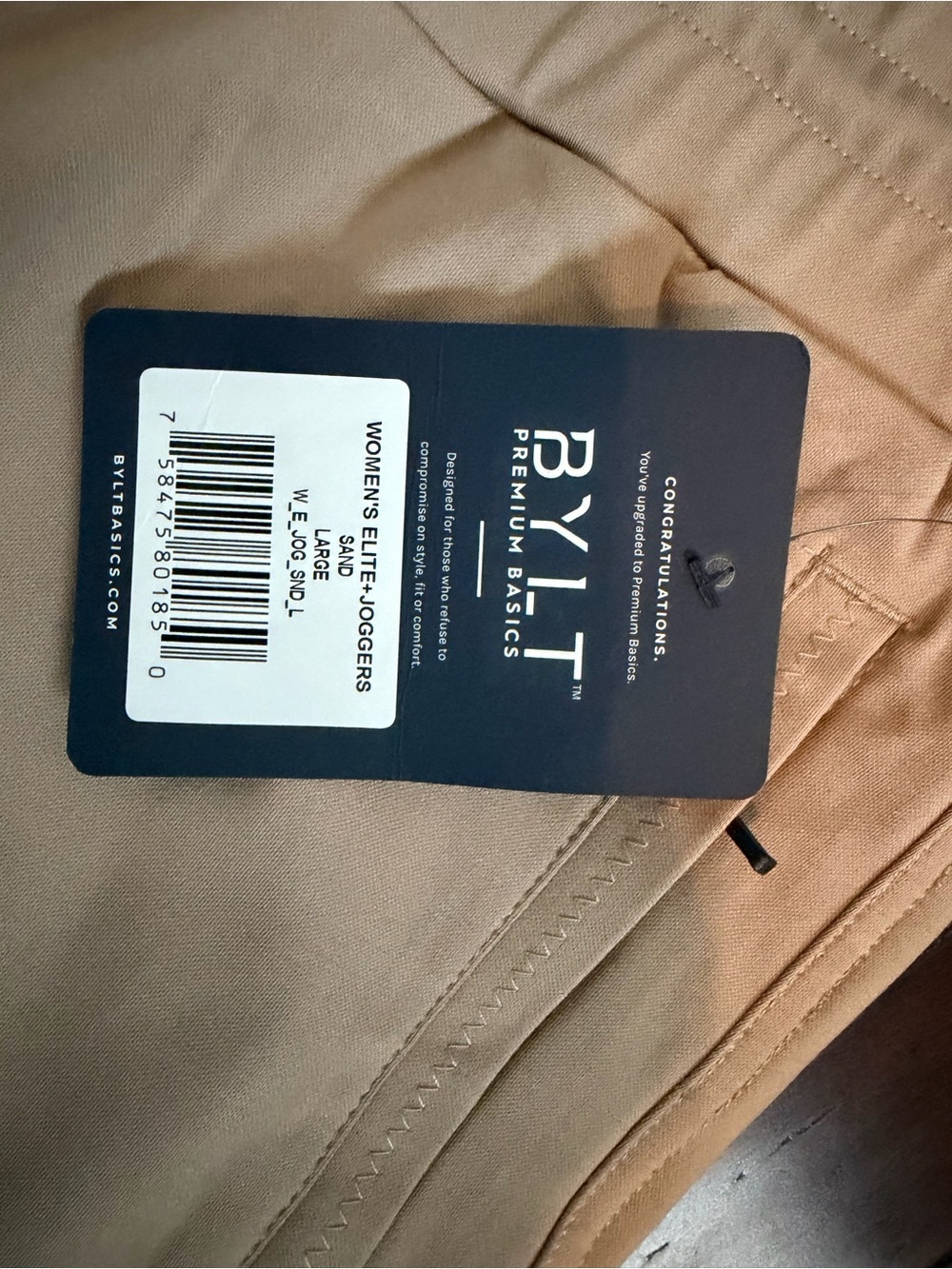BYLT Women’s Elite+ Jogger Pants in Sand - Comfortable Everyday Fit Large NEW - Picture 8 of 11